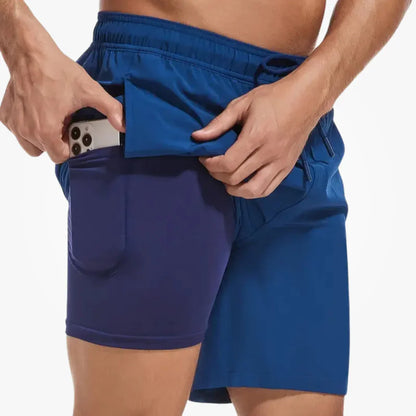 Boxhero 3-in-1 Quick-Dry Swim Trunks with Compression Liner