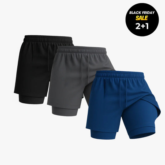 Boxhero 3-in-1 Quick-Dry Swim Trunks with Compression Liner